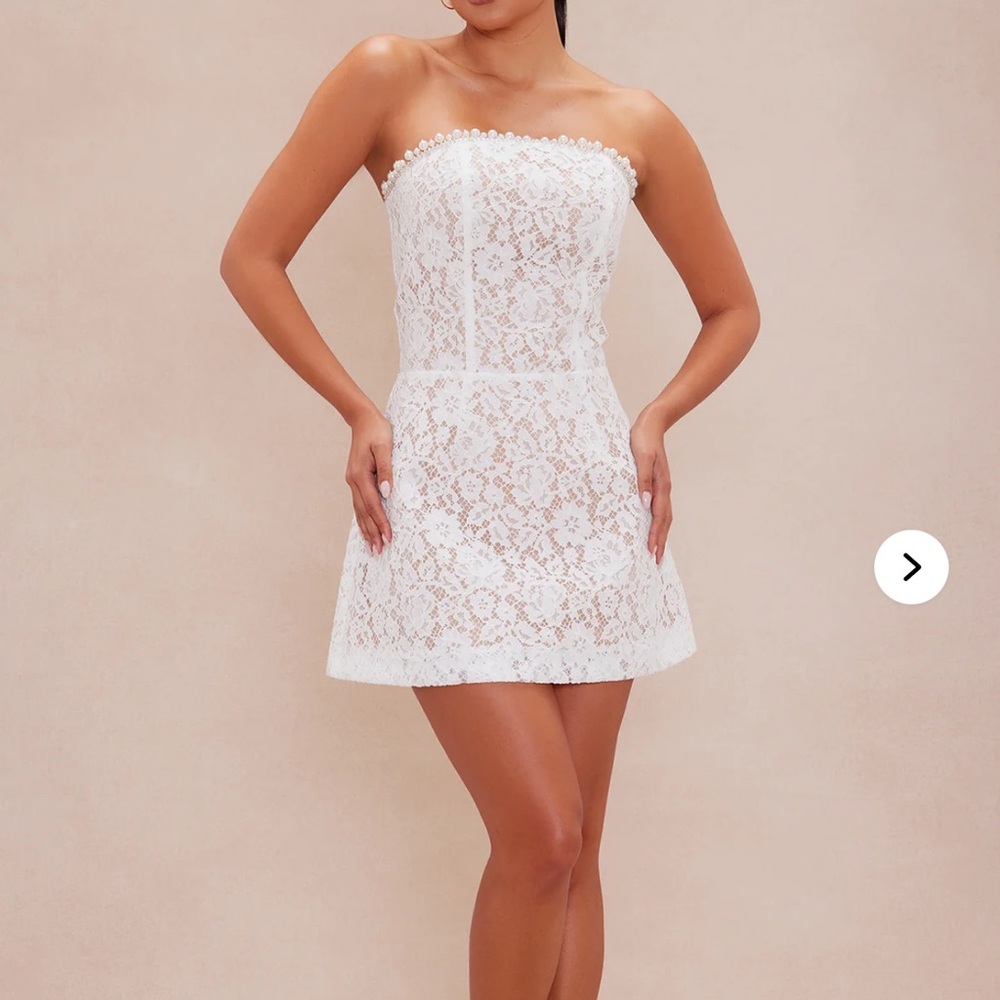 NEW Elegant White Lace Corset Dress
